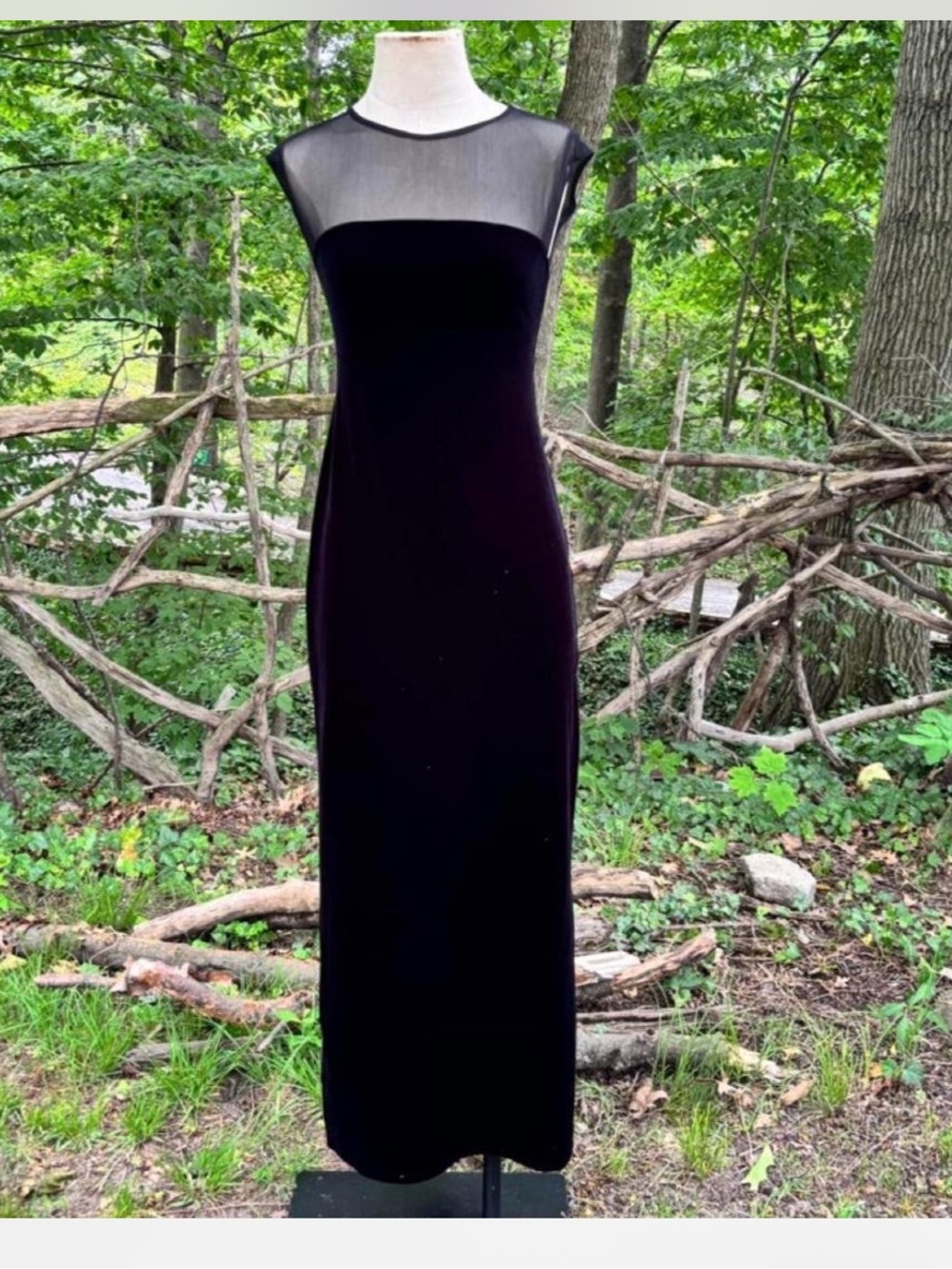 Vintage black velvet dress